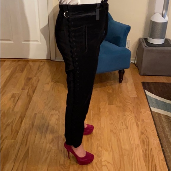 IRO Rome Pant in black velvet sz 40 (large) - Picture 4 of 13